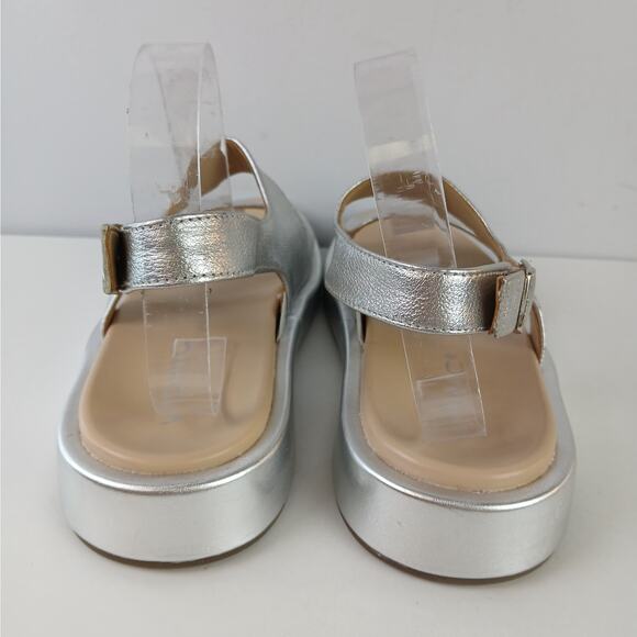 Vionic SZ 9 Madera Women's Slingback Comfort Sandal In Silver Leather - Picture 5 of 9